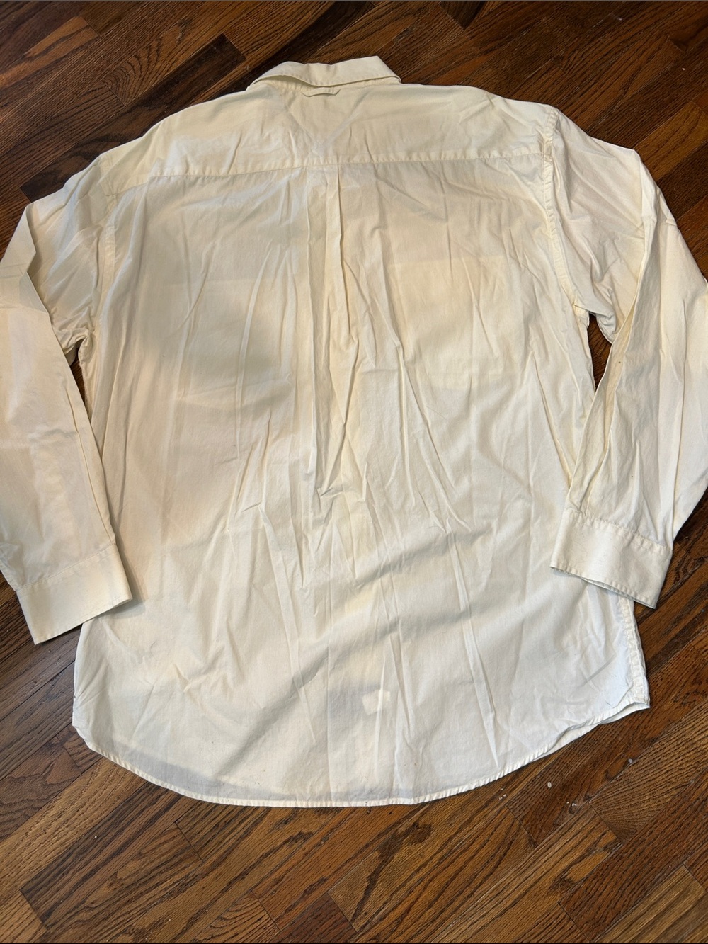 Tommy Hilfiger Men’s Off-White Long-Sleeve Button-Up Shirt - Picture 10 of 10